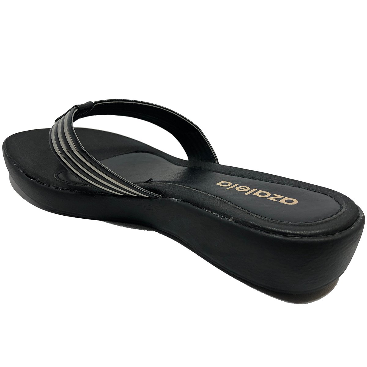 tamanco azaléia lev comfort anabela feminino preto