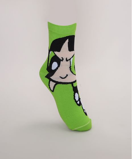 Meia-Feminina-Cano-Alto-Docinho-As-Meninas-Superpoderosas-Verde-9971624-Verde_1
