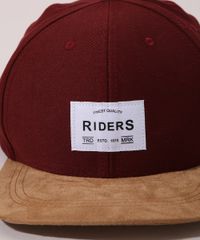 Bone-Masculino-Aba-Reta-em-Suede--Riders--Vinho-9966364-Vinho_4