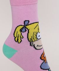Meia-Feminina-Cano-Alto-Angelica-Rugrats-Os-Anjinhos-Rosa-9971630-Rosa_4