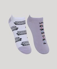 Kit-de-2-Meias-Femininas-Cano-Baixo-Friends-Multicor-9971702-Multicor_1