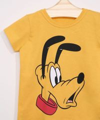 Conjunto-Infantil-Pluto-de-Camiseta-Manga-Curta-Mostarda---Bermuda-de-Moletom-Preta-9963490-Preto_2
