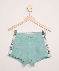Short-de-Sarja-Juvenil-com-Faixa-Lateral--Girl-Pwr--Verde-Claro-9966123-Verde_Claro_1