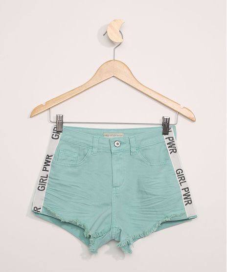 Short-de-Sarja-Juvenil-com-Faixa-Lateral--Girl-Pwr--Verde-Claro-9966123-Verde_Claro_1