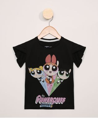Blusa-Infantil-As-Meninas-Super-Poderosas-com-Babado-na-Manga-Preto-9967706-Preto_1