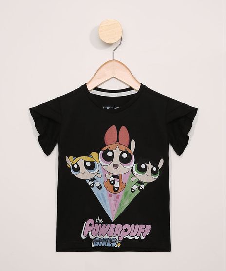 Blusa-Infantil-As-Meninas-Super-Poderosas-com-Babado-na-Manga-Preto-9967706-Preto_1