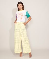 T-Shirt-Feminina-Mindset--Happiness--Floral-Manga-Curta-Colorida-Decote-Redondo-Off-White-9980294-Off_White_3