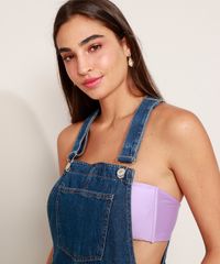 Jardineira-Jeans-Feminina-Reta-com-Barra-Dobrada-Azul-Medio-9970910-Azul_Medio_5