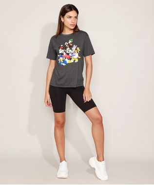 T-Shirt-Feminina-Mindset-Turma-do-Mickey-Manga-Curta-Decote-Redondo-Cinza-Mescla-Escuro-9980300-Cinza_Mescla_Escuro_1
