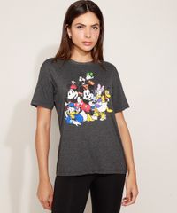 T-Shirt-Feminina-Mindset-Turma-do-Mickey-Manga-Curta-Decote-Redondo-Cinza-Mescla-Escuro-9980300-Cinza_Mescla_Escuro_3