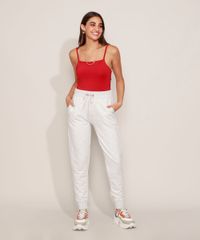 Calca-de-Moletom-Feminina-Basica-Cintura-Alta-com-Cordao-Cinza-Mescla-Claro-9948942-Cinza_Mescla_Claro_3