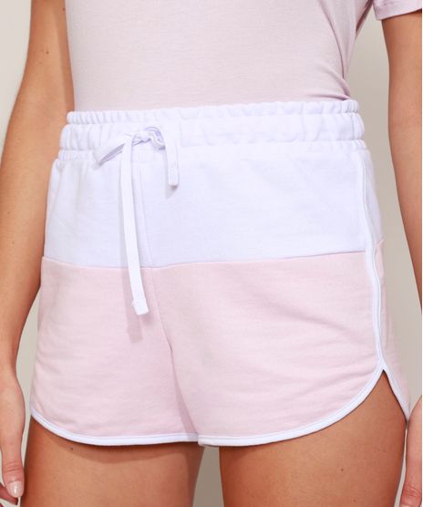 Short-de-Moletom-Feminino-Running-Cintura-Media-Bicolor-com-Cordao-Rosa-9973982-Rosa_1