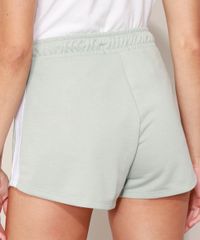 Short-de-Moletom-Feminino-Running-Cintura-Media-com-Faixa-Lateral-e-Cordao-Verde-Claro-9968255-Verde_Claro_2