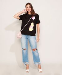 Camiseta-Feminina-Pooh-Manga-Curta-Preta-9976099-Preto_6