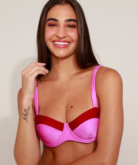 Biquini-Top-Meia-Taca-Recortes-com-Bojo-Removivel-Aro-e-Protecao-UV50--Rosa-9966989-Rosa_1