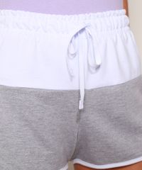 Short-de-Moletom-Feminino-Running-Cintura-Media-Bicolor-com-Cordao-Cinza-Mescla-Claro-9973982-Cinza_Mescla_Claro_4