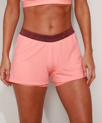 Short-Feminino-Esportivo-Ace-Running-Cintura-Media-com-Micro-Furos-e-Sobreposicao-Coral-9966950-Coral_1