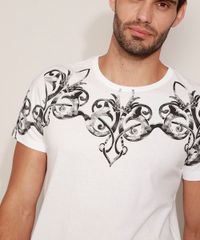 Camiseta-Masculina-Slim-Arabescos-Manga-Curta-Gola-Careca-Branca-9961987-Branco_4