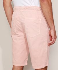 Bermuda-de-Sarja-Masculina-Slim-com-Bolsos-e-Cordoes-Rosa-9970097-Rosa_2