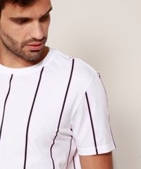 Camiseta-Masculina-Listrada-Manga-Curta-Gola-Careca-Branca-9952176-Branco_4
