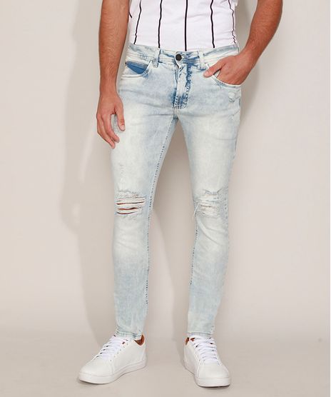 Calca-Jeans-Masculina-Skinny-Destroyed-Azul-Claro-9953435-Azul_Claro_1