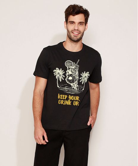 Camiseta-Masculina--Keep-Your-Drink-Up---Manga-Curta-Gola-Careca-Preta-9970355-Preto_1