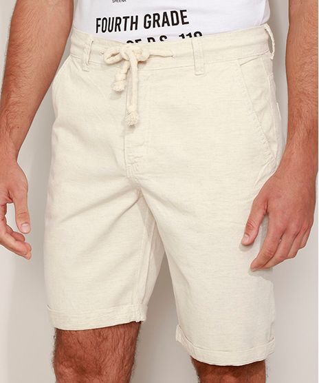 Bermuda-de-Sarja-Masculina-Reta-com-Linho-e-Cordao-Off-White-9974564-Off_White_1