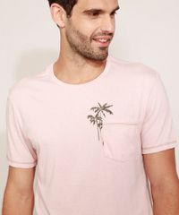 Camiseta-Masculina-Coqueiros-com-Bolso-Manga-Curta-Gola-Careca-Rose-9970542-Rose_4