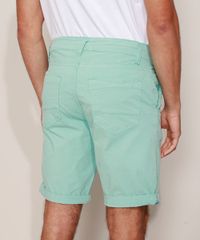 Bermuda-de-Sarja-Masculina-Reta-com-Cordao-Verde-Claro-9976879-Verde_Claro_2
