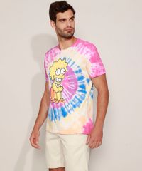 Camiseta-Masculina-Lisa-Simpson-Estampada-Tie-Dye-Manga-Curta-Gola-Careca-Multicor-9972995-Multicor_1