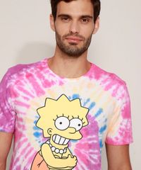 Camiseta-Masculina-Lisa-Simpson-Estampada-Tie-Dye-Manga-Curta-Gola-Careca-Multicor-9972995-Multicor_4