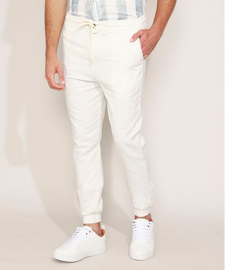 Calca-Masculina-Jogger-Slim-com-Bolsos-Bege-Claro-9963698-Bege_Claro_1