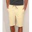 Bermuda-de-Sarja-Masculina-Slim-com-Bolsos-e-Cordoes-Amarela-9970097-Amarelo_1