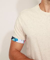 Camiseta-Masculina-com-Bolso-Estampado-Floral-Manga-Curta-Gola-Careca-Off-White-9967151-Off_White_4