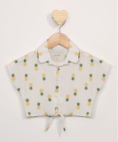 Camisa-Infantil-Cropped-Estampada-Abacaxis-Manga-Curta-com-Linho-Off-White-9971355-Off_White_1