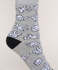 Meia-Feminina-Cano-Alto-Estampada-Mickey-Cinza-Mescla-9974951-Cinza_Mescla_3