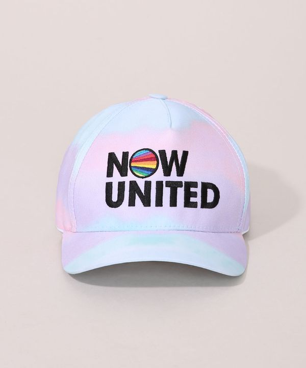 Boné Juvenil Now United Estampado Tie Dye Aba Curva Multicor M