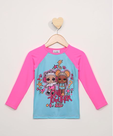 Blusa-de-Praia-Infantil-LOL-Surprise-Manga-Longa-com-Protecao-UV50--Pink-9965840-Pink_1