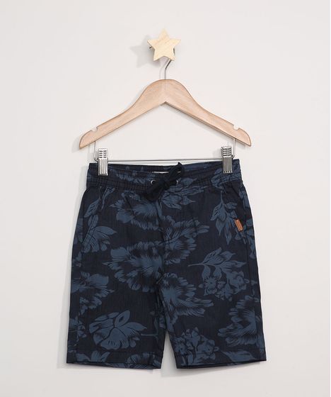 bermuda jeans estampada