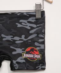 Sunga-Infantil-Boxer-Jurassic-Park-Estampado-Camuflado-com-Protecao-UV50--Preta-9966213-Preto_3
