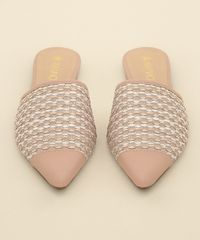 Mule-Feminino-Via-Uno-Texturizado-Bico-Fino-Bege-9980123-Bege_5