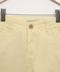 Bermuda-de-Sarja-Infantil-Slim-com-Bolsos-Amarelo-Claro-9953664-Amarelo_Claro_3