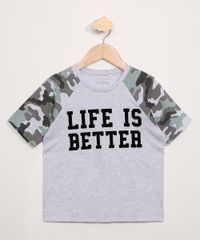 Camiseta-Infantil--Life-is-Better--Raglan-Manga-Curta-Cinza-Mescla-Claro-9970799-Cinza_Mescla_Claro_1