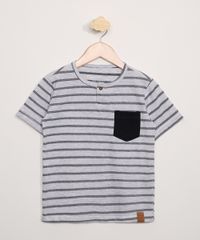 Camiseta-Infantil-Listrado-com-Bolso-Manga-Curta-Gola-Portuguesa-Cinza-Mescla-Claro-9970661-Cinza_Mescla_Claro_1