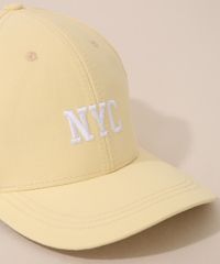 Bone-Masculino-com-Bordado--NYC--Aba-Curva-Amarelo-Claro-9966362-Amarelo_Claro_2