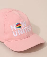 Bone-Juvenil-Now-United-com-Bordado-Aba-Curva-Rosa-9975138-Rosa_2