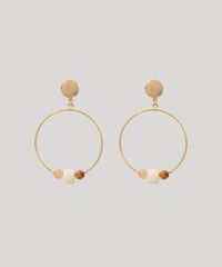 Brinco-Feminino-de-Argola-com-Pingentes-de-Micangas-Dourado-9976701-Dourado_2