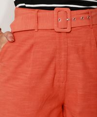 Bermuda-Feminina-Cintura-Alta-Alfaiatada-com-Cinto-Coral-9947550-Coral_5