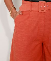 Bermuda-Feminina-Cintura-Alta-Alfaiatada-com-Cinto-Coral-9947550-Coral_6