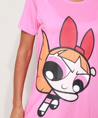 Camisola-Feminina-Florzinha-As-Meninas-Superpoderosas-Manga-Curta-Rosa-9972293-Rosa_2